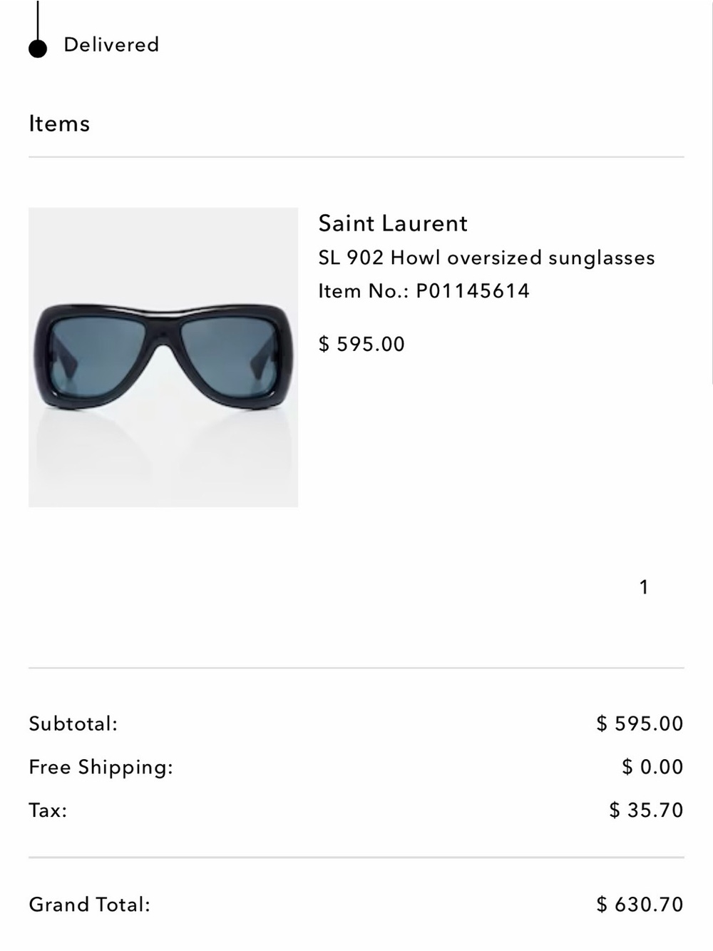 Saint Laurent Howl oversized sunglasses - Picture 7 of 7
